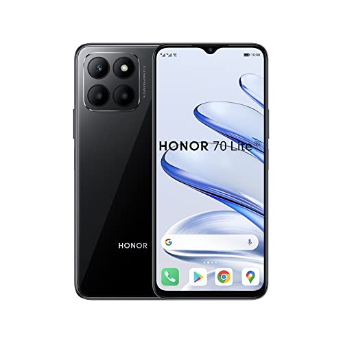 HONOR 70 Lite, Smartphone 5G, 4GB+128GB, 6,5” 90Hz FullView Display, 5000 mAh, Android 12, Dual SIM, Midnight Black