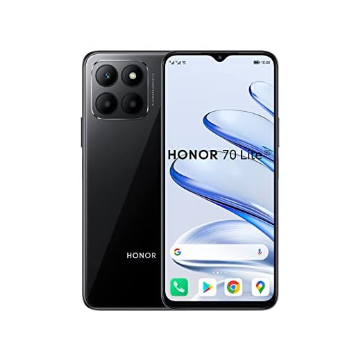 HONOR 70 Lite, Smartphone 5G, 4GB+128GB, 6,5” 90Hz FullView Display, 5000 mAh, Android 12, Dual SIM, Midnight Black