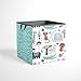Bacati - Safari Jungle Aqua Orange Grey Kids Storage (Small Storage Tote 10 x 10 x 10 inches)