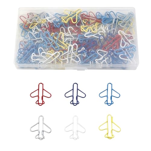 DUINIU 100 Clips De Avión, Forma Creativa De Dibujos Animados,