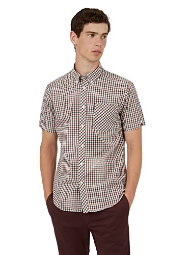 Ben Sherman Herren Ss Signature House Check Freizeithemd, Rot (Red 550),...