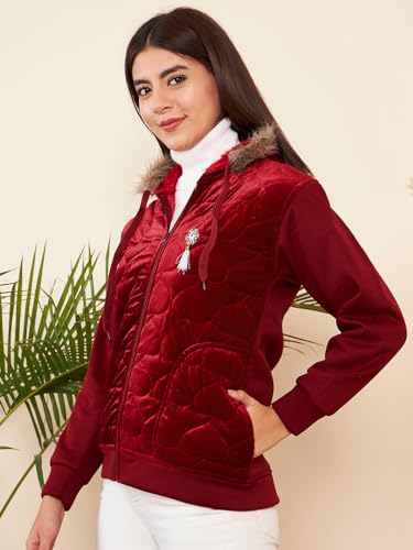 Image of Pivl Women's Fleece Winter hooded Casual Jacket