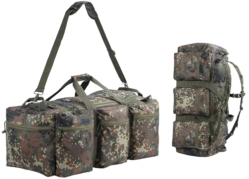 BACKFERRY Grand Sac de Voyage Militaire Sac de Marin Style Militaire Sac d'équipement Tactique et de Sport avec, 100L