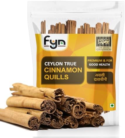 FYN True Sri Lankan Cinnamon Quills (200 grams) /World's Finest Ceylon Dalchini | True Sri Lankan Dalchini Rolls | Low Coumarin