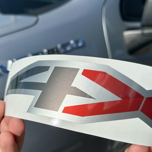 GOLD HOOK 4x4 Decals Compatible with Chevy Silverado Colorado GMC Sierra - Premium Series - Gray Metallic Finish - Set of 2 by GOLD HOOK - Image 3