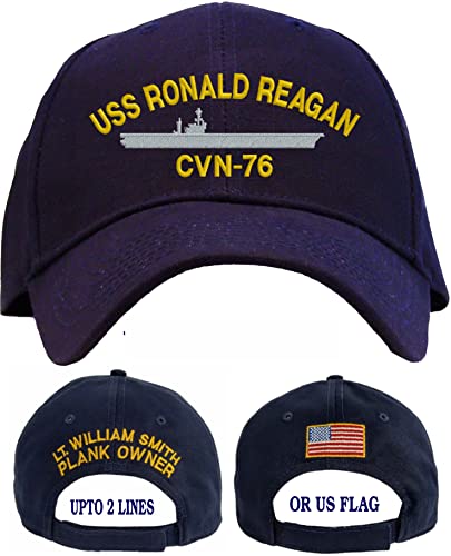 Gorra bordada personalizada USS Ronald Reagan CVN-76 miniatura 1