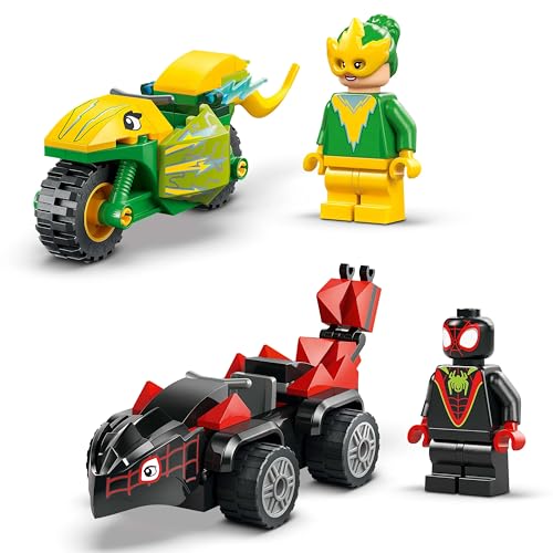 Image of LEGO Marvel Spidey and His Amazing Friends Spin and Electro Dinosaur Vehicle Chase 11198 Building Blocks Toys for 4+ Gift for Boys and Girls