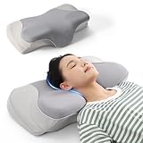 Tillmulya 枕 首が痛くならない 睡眠 まくら 低反発枕 よく 眠れる 安眠枕 横向き寝 快眠枕 pillow 低め 高め 高さ調整可 硬め 洗える枕カバー 母親/父親/彼氏/旦那さん 誕生日/クリスマス プレゼント (グレー)