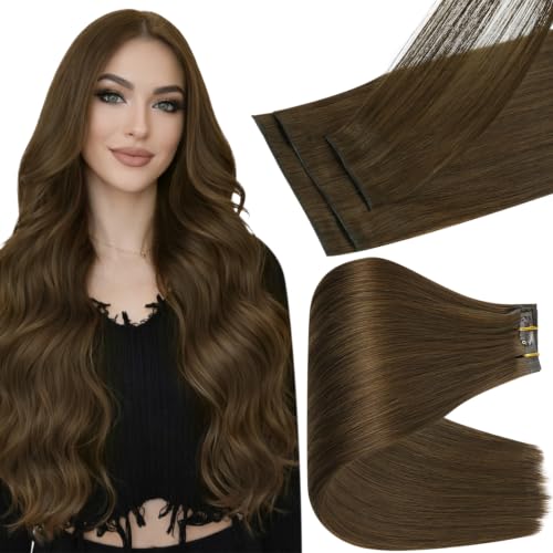 Image of Full Shine Invisi Edge Seamless Hair Extensions Clip in, Invisible PU Weft