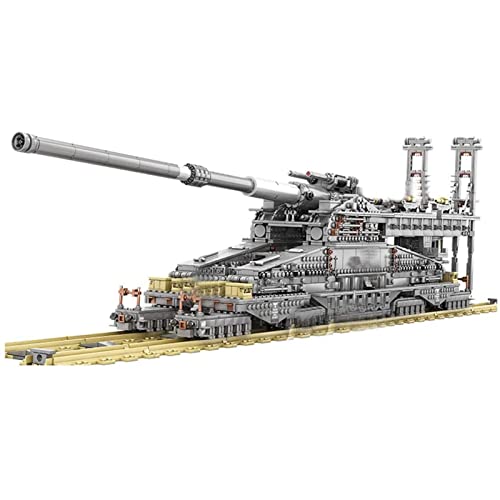 3 In 1 WWII Deutsches Eisenbahngeschütz Modellbausatz Groß Militar Panzer Panzerung Modell, 3846 Teile 1/72 Armee…