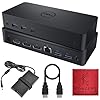 D6000 Dell Docking Station Dual Monitor con USB 3.0 y USB C – Base universal con 130 W y cable HDMI (renovado)