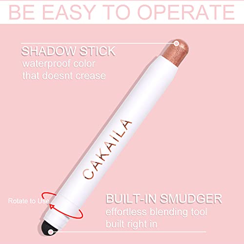 Meicoly Creamy Eyeshadow Stick,Shimmer Eyeshadow Pencil Crayon,2 In 1 Eyeshadow Eye Brightener Stick,Highlighting Stick,Soft & Smooth Easy To Color Waterproof,01 Champagne Shimmer #TOP3