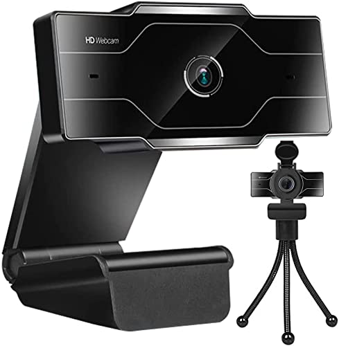 2K Webcam for PC, HD 4MP Sensor Autofocus Webcam with Microphone, Privacy Cover and Tripod, Plug and Play USB Computer Web Camera for Pro Streaming/Online Teaching/Video Calling/Zoom/Skype