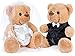 Produktbild Brubaker Teddybär Hochzeitspaar - 25 cm Braut und Bräutigam Teddy Set - Geschenk für Hochzeit und Verlobung - Hochzeitsgeschenk für Brautpaar - Kuscheltiere mit Anzug und Brautkleid