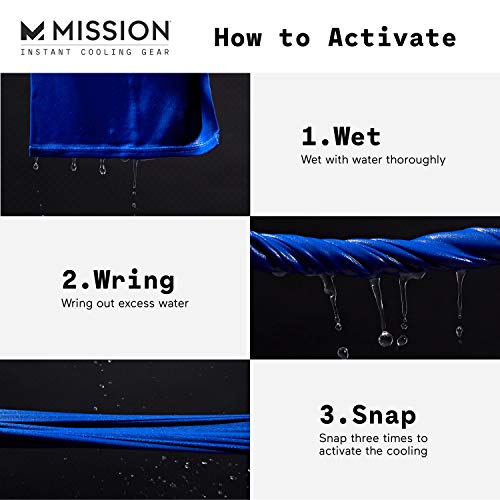 Mission Cooling Stretchy Headbands For Women And Men, No Slip, Cooling When Wet (Black) #TOP3