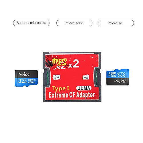 Docooler Dual TF para Cartão Adaptador CF Dual Micro SD para Suporte ao Conversor CF SDXC 2TB Capa C