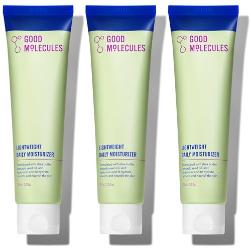 Image of Good Molecules Lightweight Daily Moisturizer Face Cream Pack 3 - 100 ml / 3.38 fl oz Each - Non-Greasy Facial Moisturizer Face Lotion with Shea Butter & Hyaluronic Acid