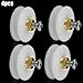 LumaGrove Shower Door Rollers 8pcs Durable Shower Room Bathroom Door Rollers Shower Runners Shower Part Shower Room Wheels White 22mm Accessories Shower Door Wheels