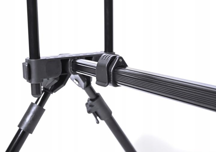 NECO Line Pro X Rod Pod – Karpfen Rutenständer für 3 Ruten – höhenverstellbar 27,5–55 cm, teleskopisch 65,5–115,5 cm – inkl. Transporttasche – Schwarz