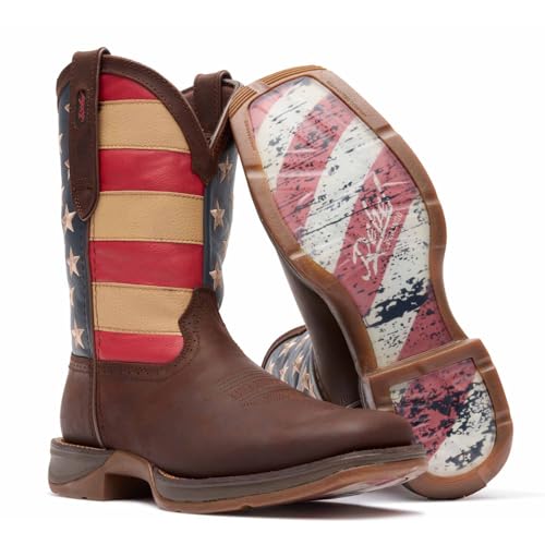 Image of Durango Men's Patriotic Pull-On Western Flag Boots