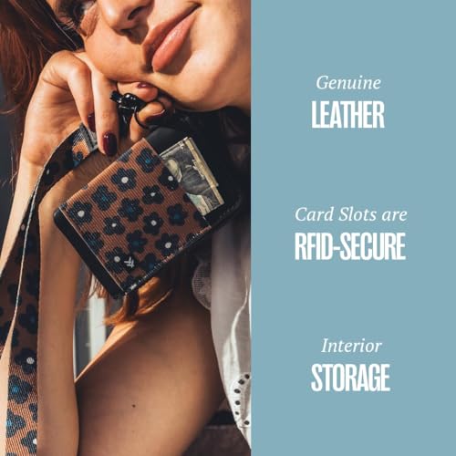 Thread Wallets RFID Blocking Leather Zip Wallet with Card Holder for Men and Women (Blossom)4