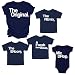 Matching Graphic Shirts, Sister Brother, Sibling T-Shirt, Family Outfits, Navy - The Original The Remix The Encore (3-6 Months, Mic Drop)