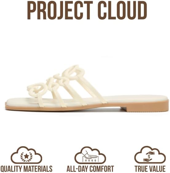Project Cloud Womens Sandals with Memory Foam - Eco Crafted Leather Sandals for Women 2026 - Flats - Non Slip & Comfortable Sandals Women (Lisa) - Image 3