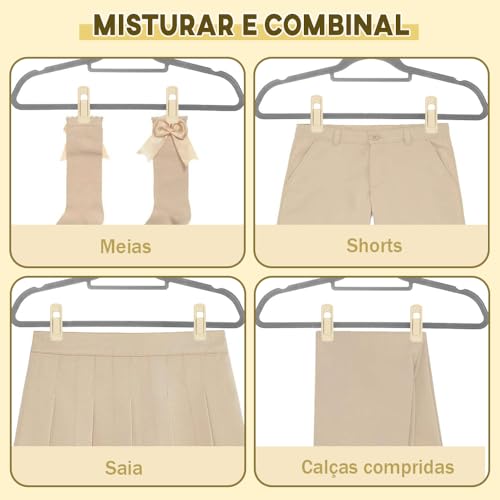 Cabide de Veludo, Prendedor de Veludo, Presilhas de Veludo, Veludo para Cabides, Clipes de Veludo, P