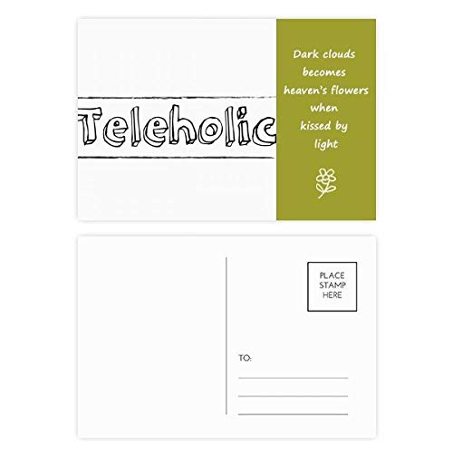 Jeu de cartes postales Teleholic pour remerciements élégants et poésie créative
