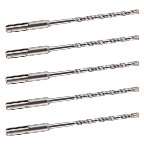5 PACK OF - 5.5mm x 160mm LONG SDS + PLUS MASONRY DRILL BIT, TUNGSTEN CARBIDE TIP, FOR STONE CONCRETE BRICK