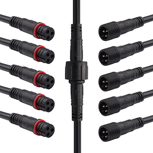 mxuteuk 6 Pairs 22AWG 3 Pin Electrical Connector,5.87in/15cm Wire Waterproof Male Female Connector,for LED Strip,Car,Truck,Boat by mxuteuk - Used condition - US$8.99