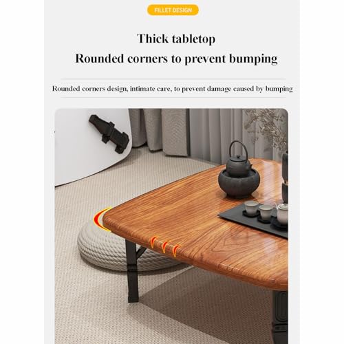 Table Basse pour S'asseoir sur Le Sol Tatami Pliante et Nomade 80cm - 7