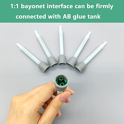 XCSJ 30PCS Statikmischer Mischerdüsen 1:1 Mischdüsen Statikmischer Mischdüse Mixtülle Mischerspitzen Kunststoffkleber für Rohrstrom Reorganisationsbewegungsmischen Verwendet Werden Können