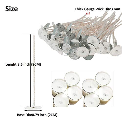 100Pcs/Lot Candle Wicks For Candle Making - Coated With Natural Soy Wax, Low Smoke - Paper Wicks- Candle Diy (3.5 Inch) #TOP1