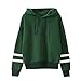 Price comparison product image HOMEBABY Womens Sleeve Hoodie Sweatshirt, Jumper Hooded Pullover Tops Blouse (XXXL, Green)