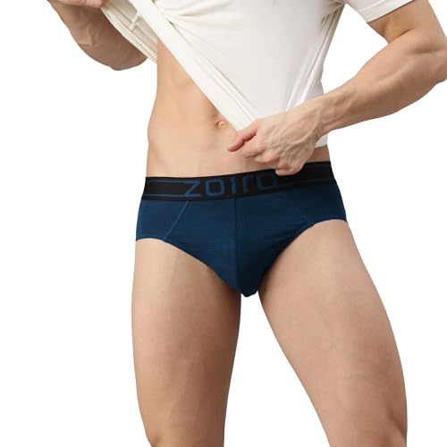 Image of Zoiro Men's Brief | Soft Band | Soft No-Marks Elastic | Breathable Innerwear | Pack of 1 | Color May Vary