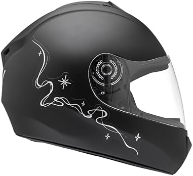 Capacete Moto Infantil Criança Fly Young Belle Preto Fosco Prata