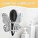 Hair Brush Holder Wall Mount – Durable Comb Shelf, Butterfly Design | Wall-Mounted Hair Tool Organizer with Hairband Storage, Perfect for Bathroom and Vanity | Space-Saving Brush and Comb Holder