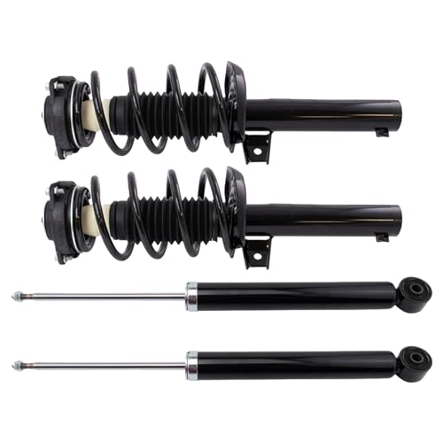 Image of TRQ Front and Rear Complete Strut Assembly & Shock Absorber Kit Complete Strut & Coil Spring Assembly Compatible with 2012-2019 Volkswagen Beetle