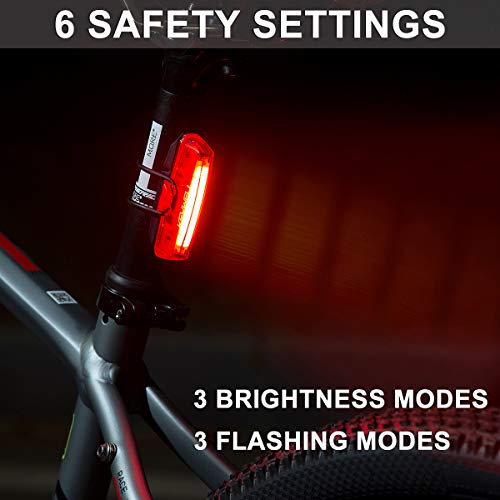 Bike Tail Light Usb Rechargeable - Super Bright Led Rear Bicycle Light Clip On As Red Back Taillight With 6 Lighting Modes For Road Mountain Cycling Safety Accessories (Red) #TOP3