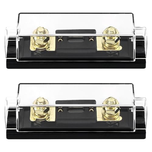 Flaconi Portafusibili ANL per Autoradio,Portafusibili 12v,Portafusibili,Porta Fusibile 12v,Portafusibile ANL,Fusibile Elettrolitico ANL,Adatto per Il Sistema Stereo Automatico,Audio (150Amp)