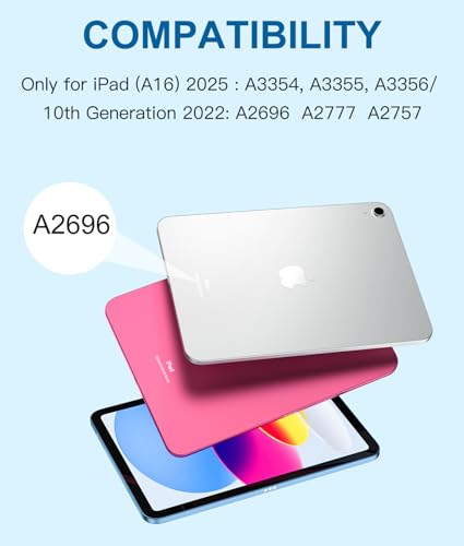 Image of Harvopu Compatible for iPad 11th 10th Generation Case with Keyboard, Folio Cover with Pencil Holder, Multi-Touch Trackpad, 7 Color Backlit, Detachable Keyboard for iPad (A16) 11th /10th Gen (Sky Blue)