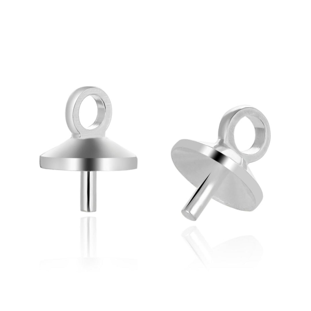 Fermoirs à œillet laiton plaqué argent 8mm anti-oxydation pour fabrication bijoux