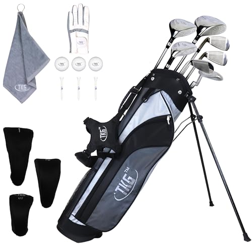 TKG Sports Youth Golf Club Set for Ages 11-14, Golf Stand Bag with Rain Hood and Accessories, Right-Handed