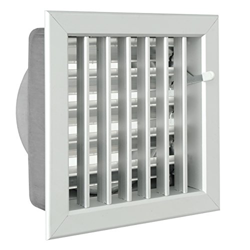 Grille encastrable pour cheminées de ventilation aluminium 180x180 mm gcsial - 2