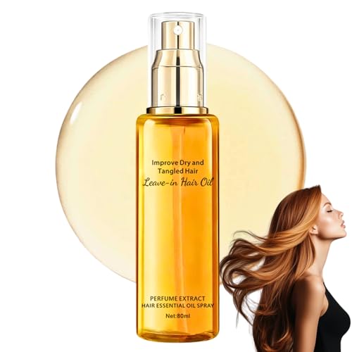Hair Treatment Oil Spray - Scalp & Hair Strengthener Leave In Conditioner Spray - Hair Perfume For Women & Men - Curly Hair Oil For Improve Dry And Tangled Hair, Smooth And Glossy After Use 80ml