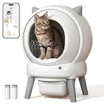 ZHMZ Self Cleaning Litter Box, Automatic Cat Litter Box Self Cleaning for Multiple Cats, Auto Robot Litter Box with Dual Safety Protection, Cat Weight Monitoring, Odor-Control with Litter Mat