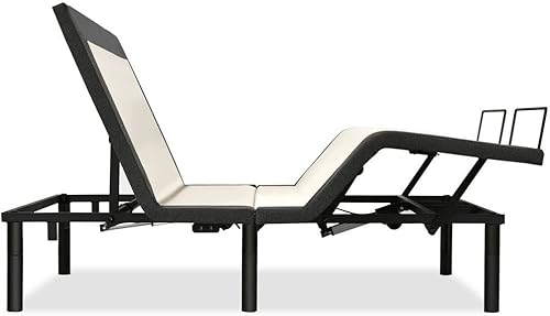 ZSEDP Base de cama ajustable tamaño individual XL marco de cama eléctrico con modos de masaje control remoto para un fácil ajuste de la cama