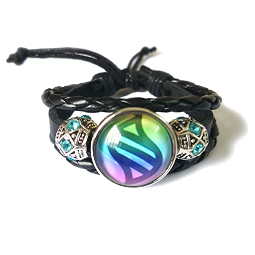 LERYDESI Mega stone bracelet jewelry custom picture gift Black dark brown braided leather customized art pendant Unique Friendship Jewelry