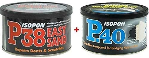 U-POL Davids Isopon P38 Easy Sand Body Filler - 2.25L For Car Dent & Scratch Repairs